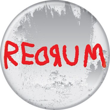 THE SHINING Pinback Button Badge - Redrum - Classic Horror Movie! - Round 1.25" Button - Stephen King Craft Supply