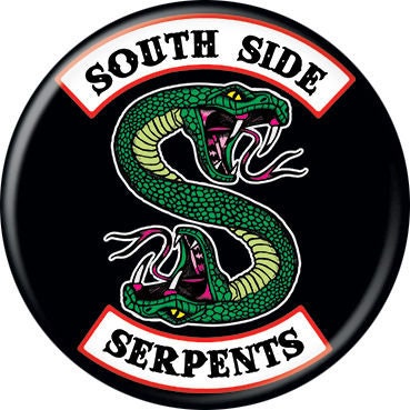 RIVERDALE Pinback Button Badge - South Side Serpents - Netflix Original Series - Round 1.25" Button