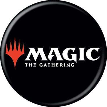 MAGIC THE GATHERING Pinback Button Badge - Mtg Logo - Round 1.25" Button -  Mtg Wizard Card Game Trading