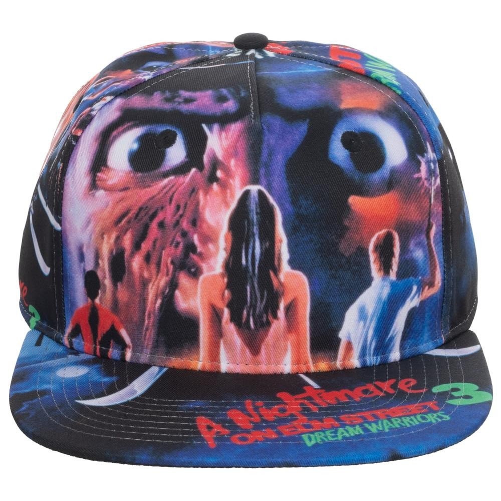 NIGHTMARE On ELM STREET Snapback Hat - Freddy Krueger Poster Classic Horror Dream Warrior - Rare! Craft Supply