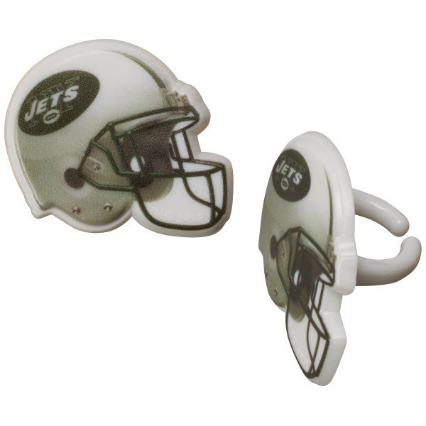 12 NEW YORK JETS Cupcake Rings Nfl Cake Toppers for Birthday Party Decoration