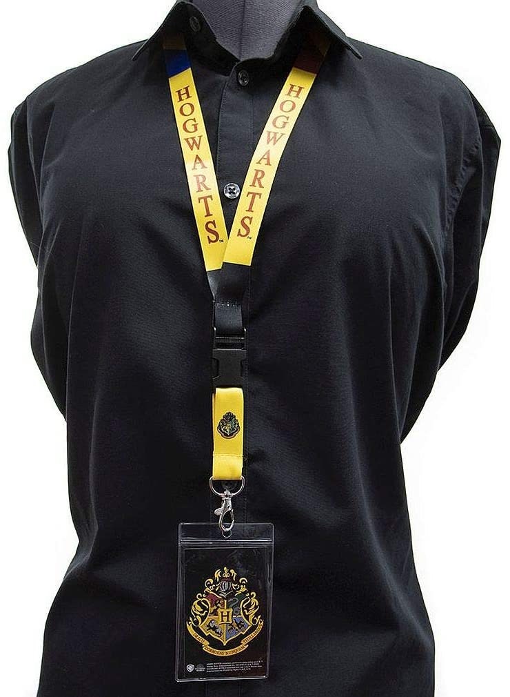 HARRY POTTER Hogwarts Crest Reversible Lanyard with Detachable Buckle and ID Holder
