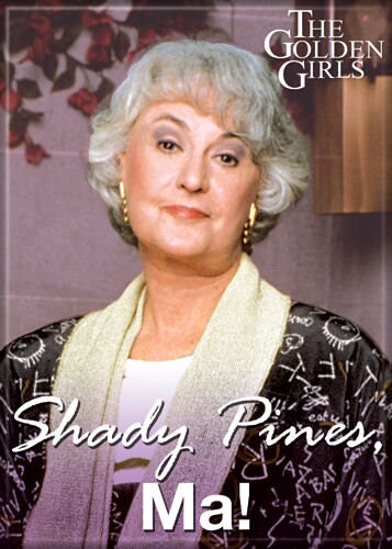 THE GOLDEN GIRLS Magnet Shady Pines for Refrigerators and Lockers Classic Tv