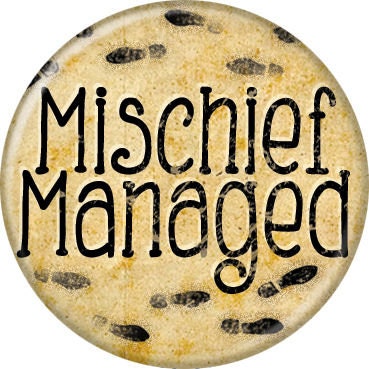 HARRY POTTER Pinback Button Badge - Mischief Managed - Classic Movie! - Round 1.25" Button Craft Supply