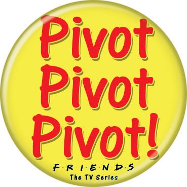 FRIENDS Pinback Button Badge - Pivot - Classic TV Series - Round 1.25" Button Craft Supply