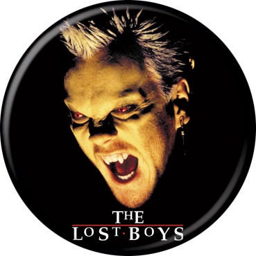 THE LOST BOYS Pinback Button Badge - Kiefer Sutherland David - Classic Horror Movie! - Round 1.25" Button