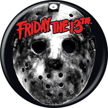 FRIDAY THE 13TH Pinback Button Badge - Silver Mask - Classic Horror Movie! - Round 1.25" Button
