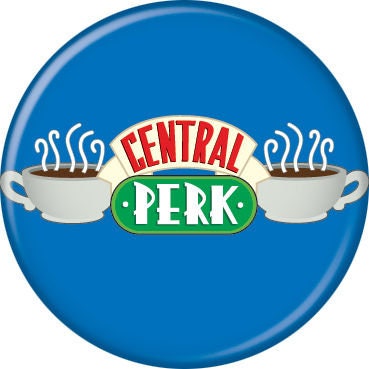 FRIENDS Pinback Button Badge - Central Perk - Classic TV Series - Round 1.25" Button