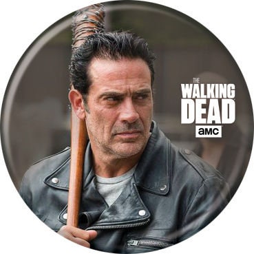THE WALKING DEAD Pinback Button Badge - Negan and Lucille - Tv Series - Round 1.25" Button - Jeffrey Dean Morgan