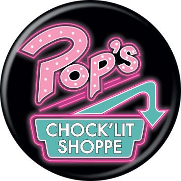 RIVERDALE Pinback Button Badge - Pops Chock'lit Shoppe Black - Netflix Original Series - Round 1.25" Button