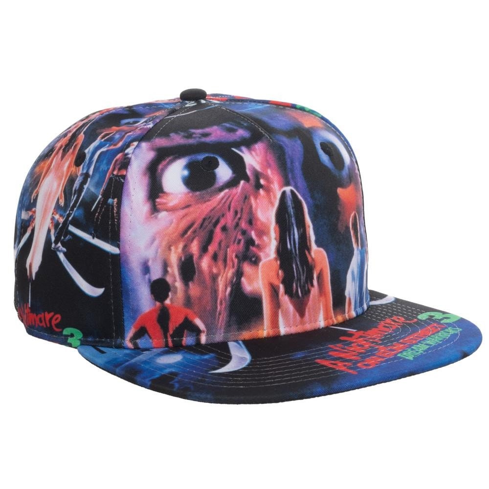 NIGHTMARE On ELM STREET Snapback Hat - Freddy Krueger Poster Classic Horror Dream Warrior - Rare! Craft Supply