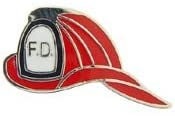 FIRE DEPT Firefighter Helmet Lapel Pin - Enamel Pin for Backpack Tie Shirt Trading Button Pinback