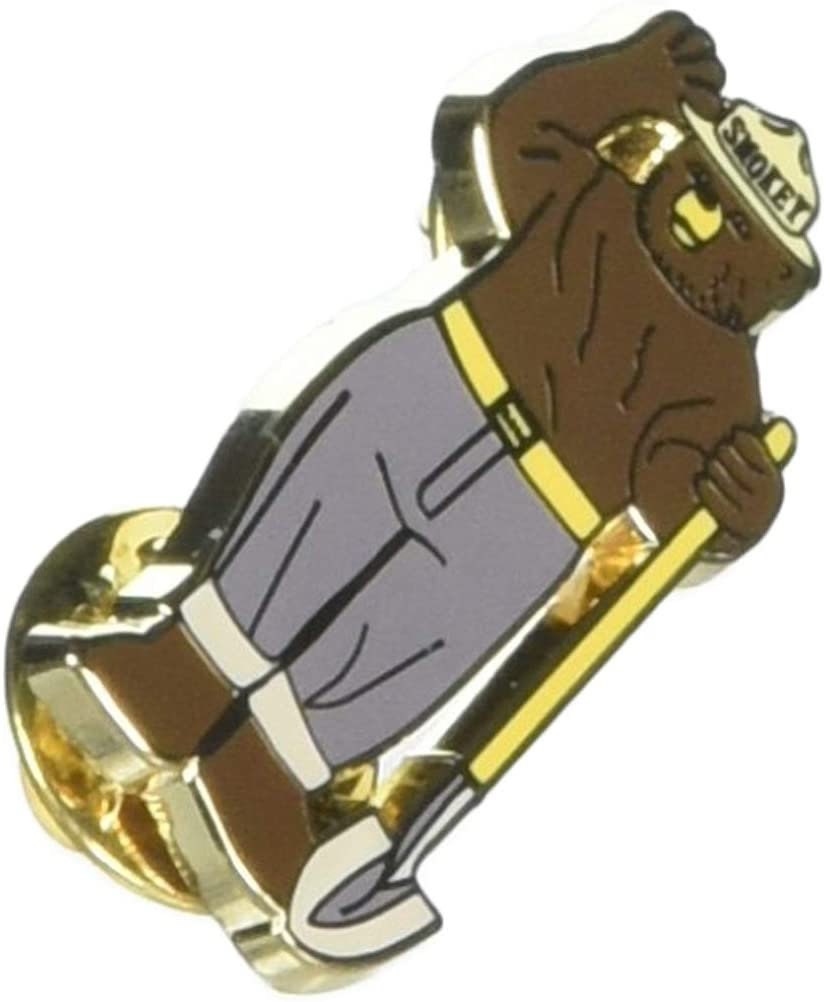 SMOKEY THE BEAR Lapel Pin - Enamel Pin for Backpack Tie Shirt Trading Button Pinback
