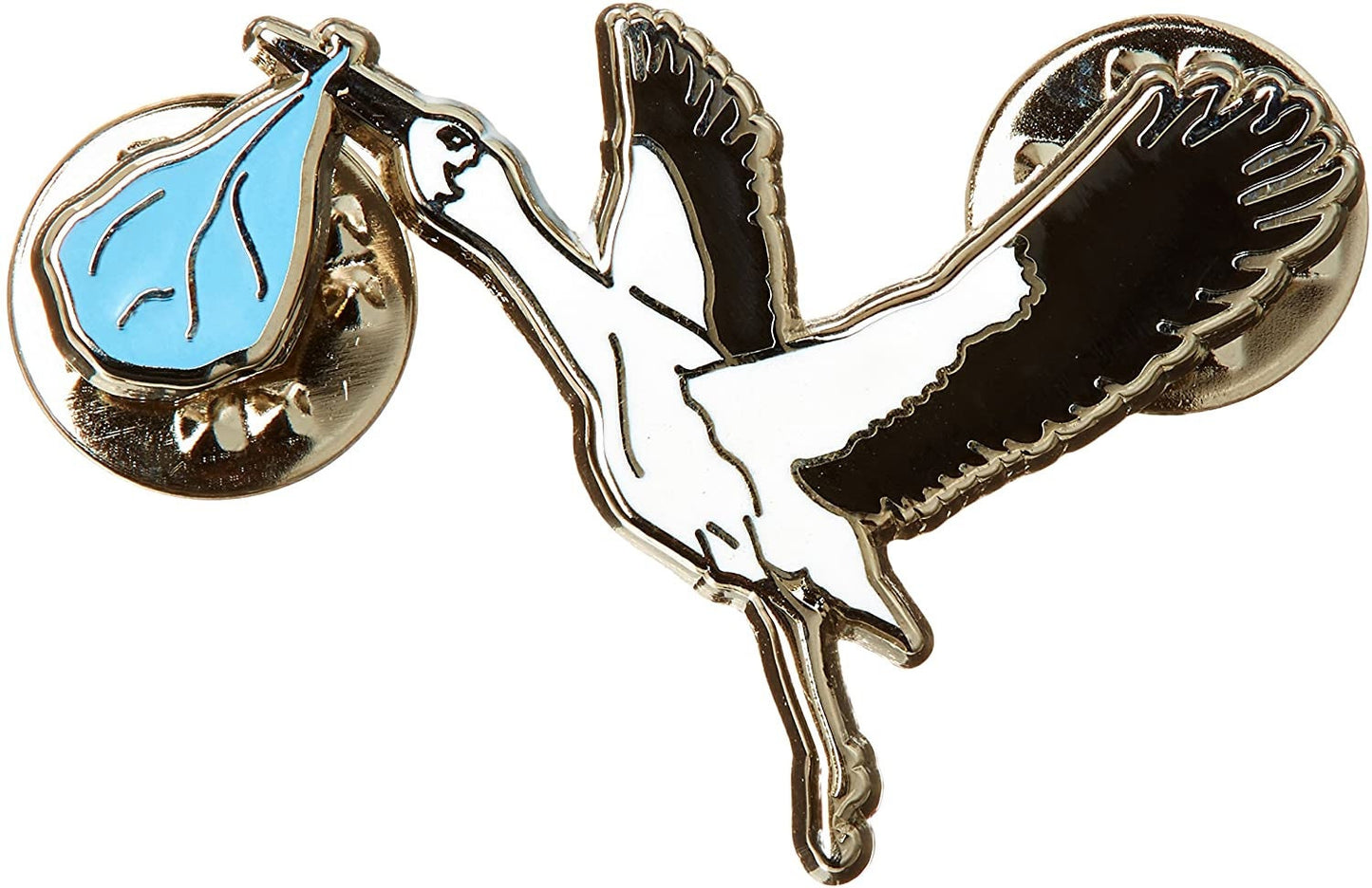 BLUE STORK Baby Boy Lapel Pin - Enamel Pin for Backpack Tie Shirt Trading Button Pinback