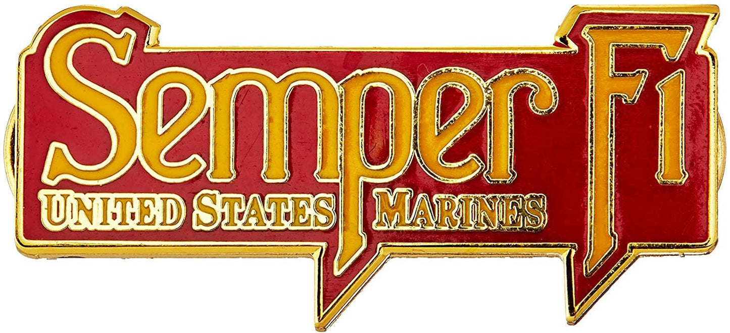 USMC MARINES Semper FI Military Lapel Pin - Enamel Pin for Backpack Tie Shirt Trading Button Pinback