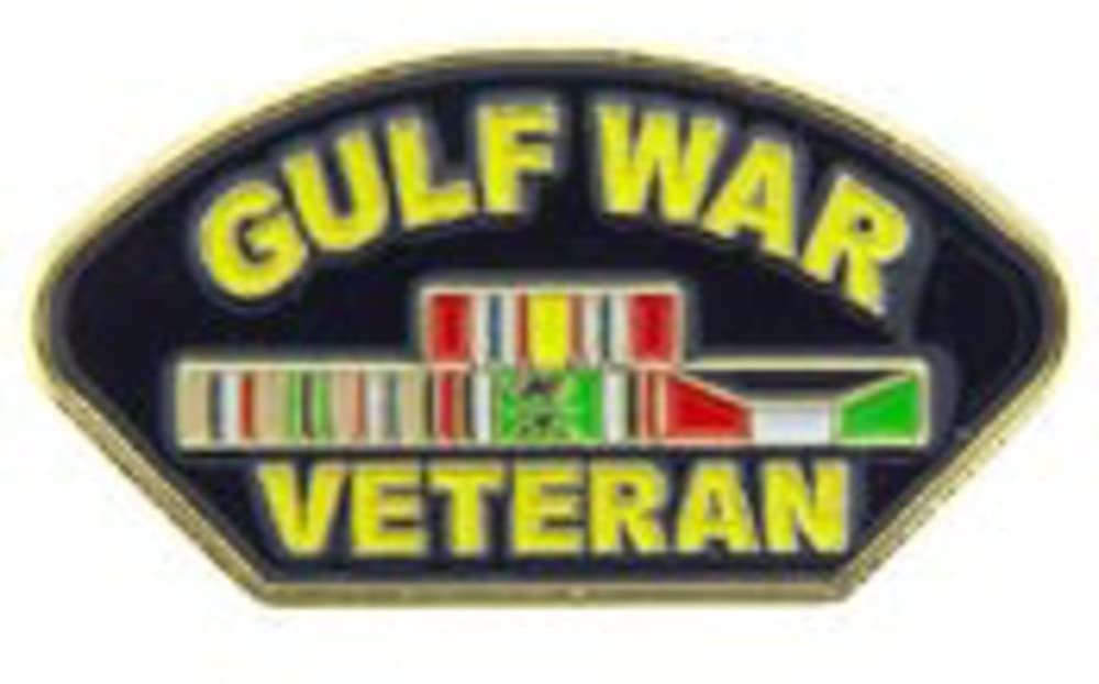 GULF WAR VETERAN Retired Military Lapel Pin - Enamel Pin for Backpack Tie Shirt Trading Button Pinback