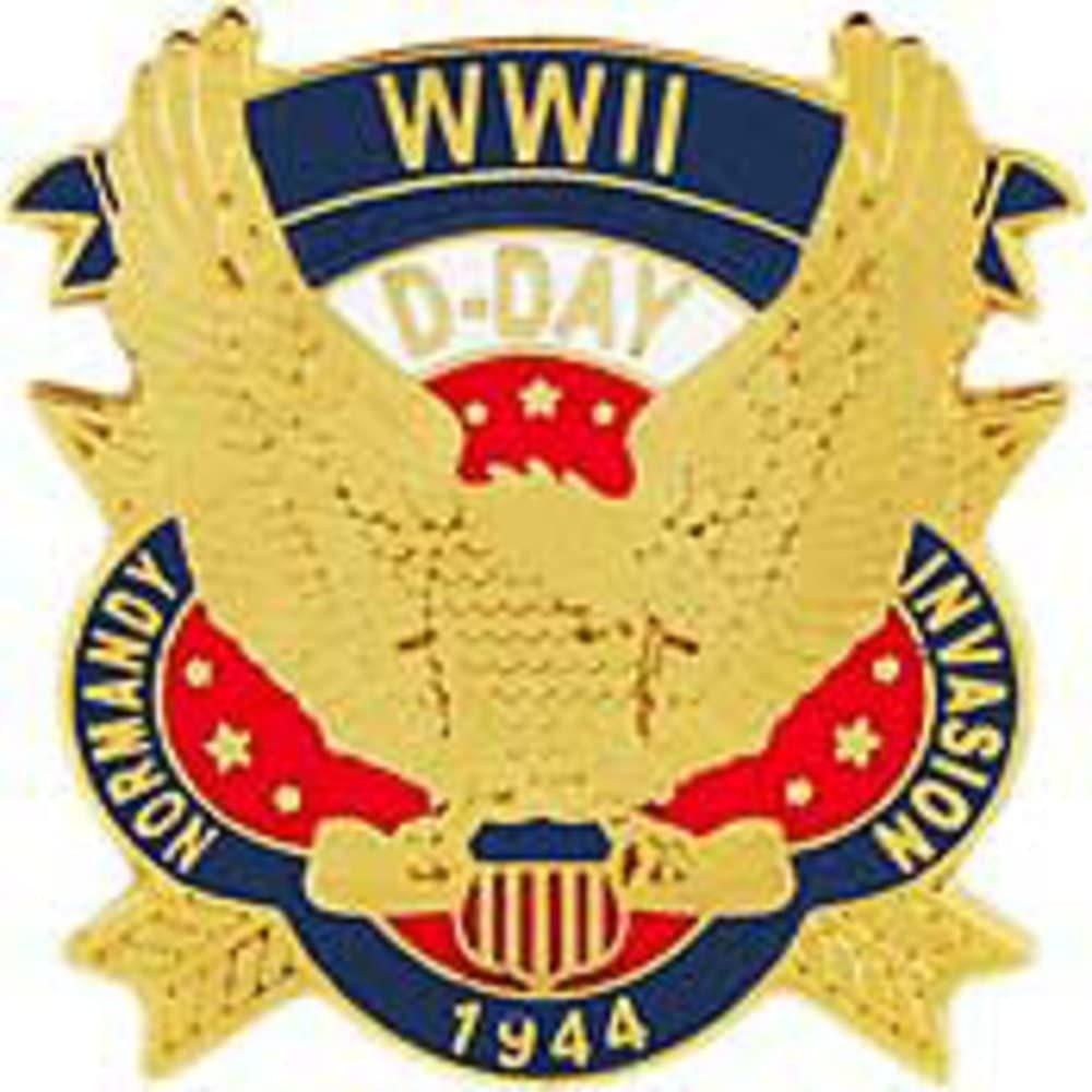 WWII Normandy Invasion D-Day 1944 Military Lapel Pin - Enamel Pin for Backpack Tie Shirt Trading Button Pinback