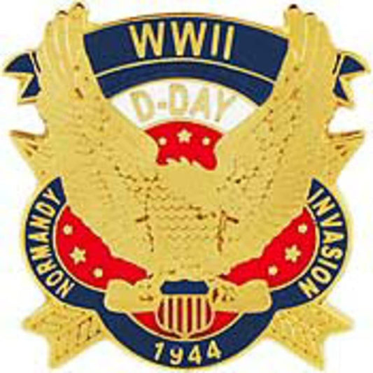 WWII Normandy Invasion D-Day 1944 Military Lapel Pin - Enamel Pin for Backpack Tie Shirt Trading Button Pinback Craft Supply