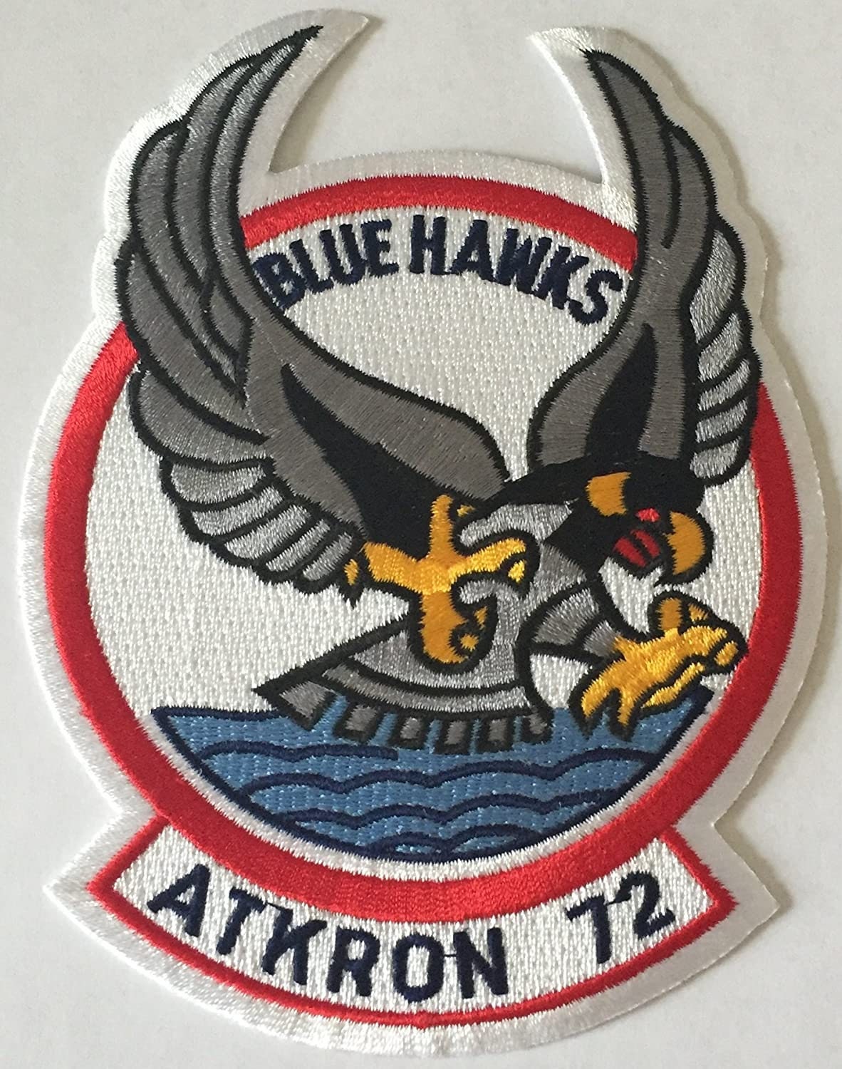 US NAVY Atkron 72 Blue Hawks Attack Squadron VA-72 Embroidered Patch Applique - Usn Seals United States Military