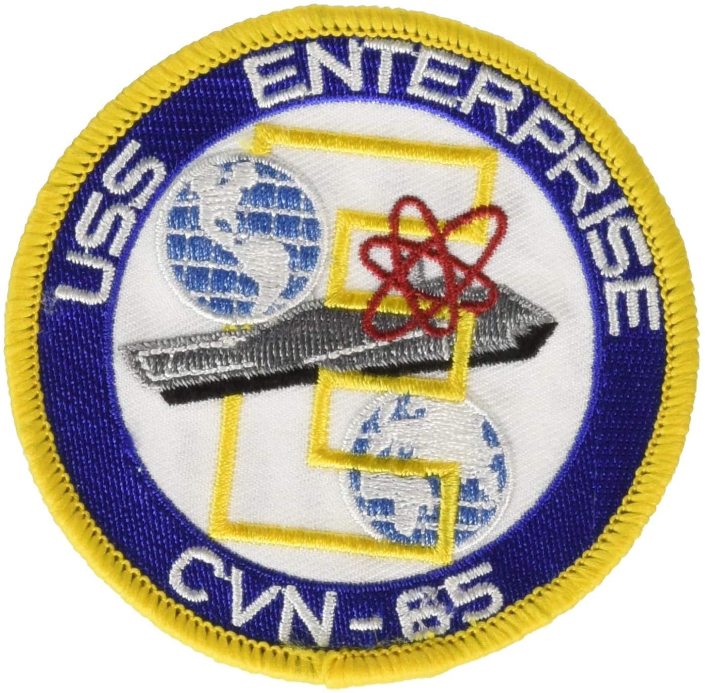 NAVY USS Enterprise Battleship CVN-65 Embroidered Patch Applique - Usn Seals United States Military