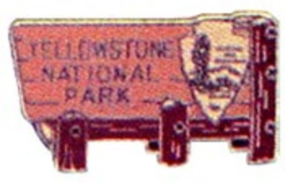 YELLOWSTONE National Park Sign Lapel Pin - Enamel Pin for Backpack Tie Shirt Trading Button Pinback