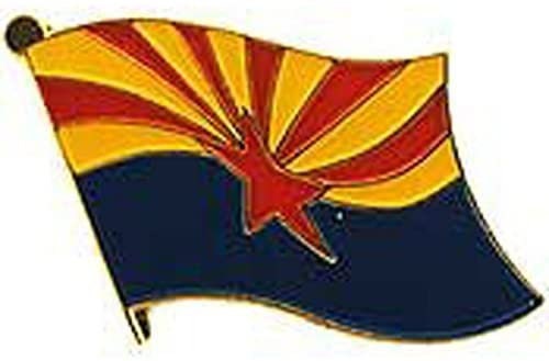 ARIZONA STATE Flag Lapel Pin - Enamel Pin for Backpack Tie Shirt Trading Button Pinback