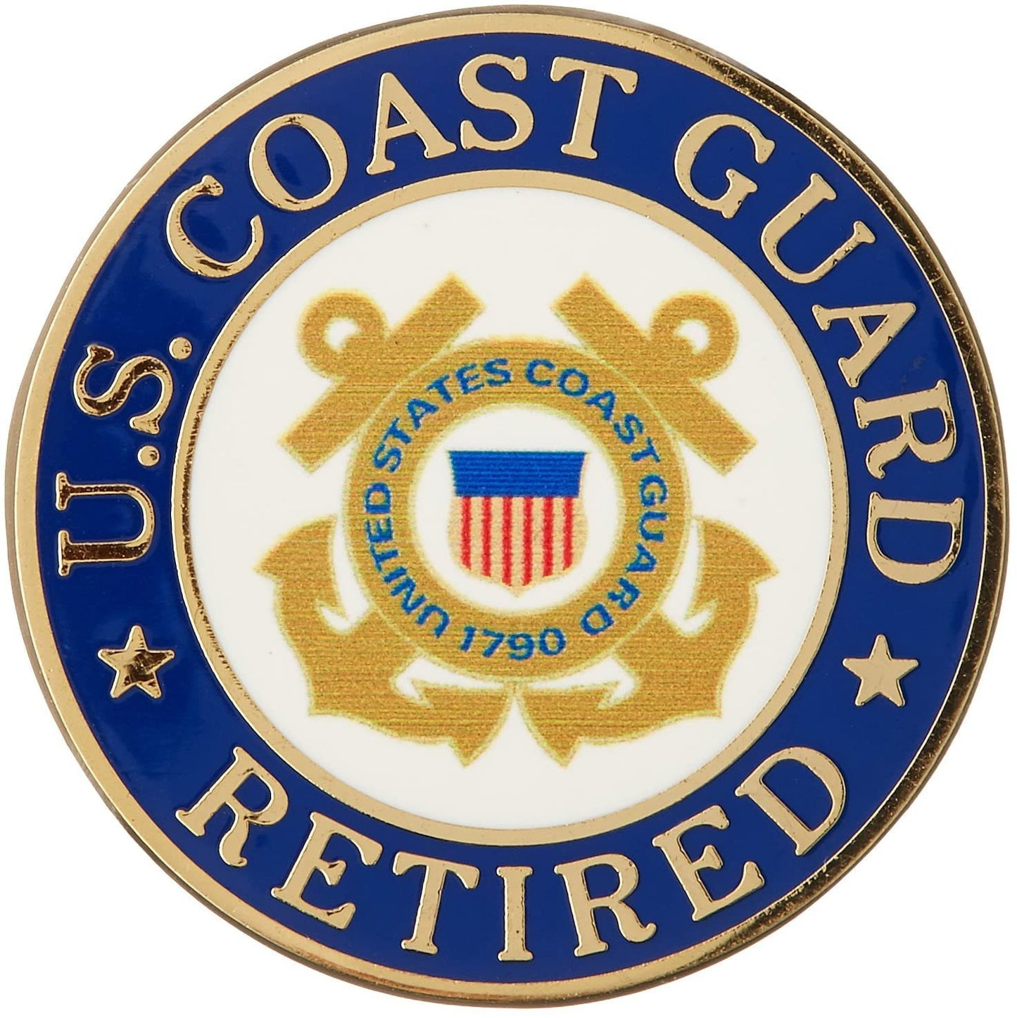 US COAST GUARD Retired Military Lapel Pin - Enamel Pin for Backpack Tie Shirt Trading Button Pinback Craft Supply