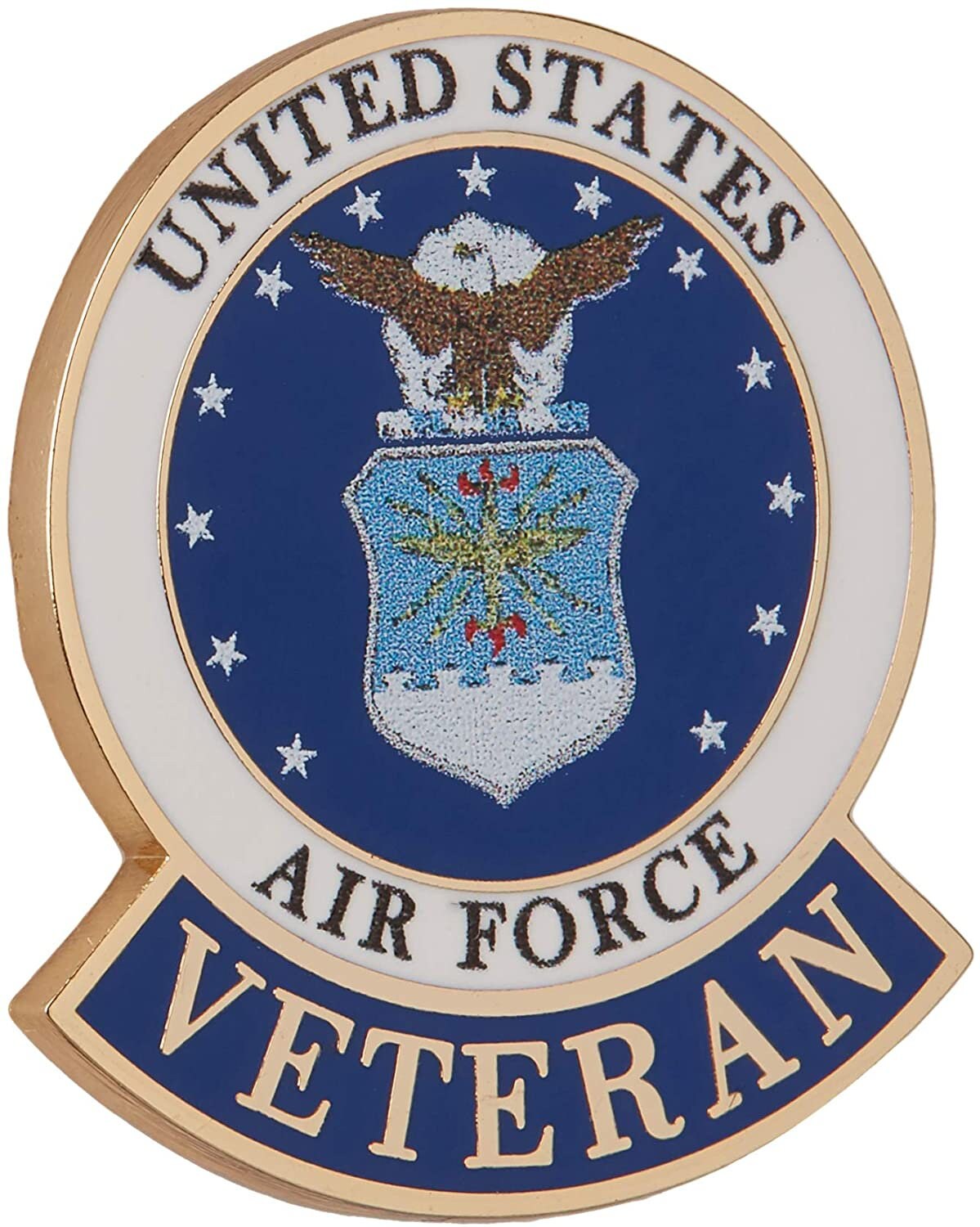 US AIR FORCE Veteran Military Lapel Pin - Enamel Pin for Backpack Tie Shirt Trading Button Pinback