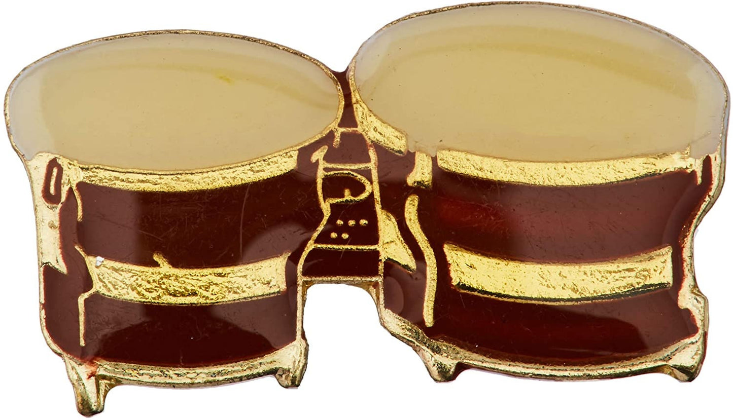 DRUM BONGOS Music Lapel Pin - Enamel Pin for Backpack Tie Shirt Trading Button Pinback