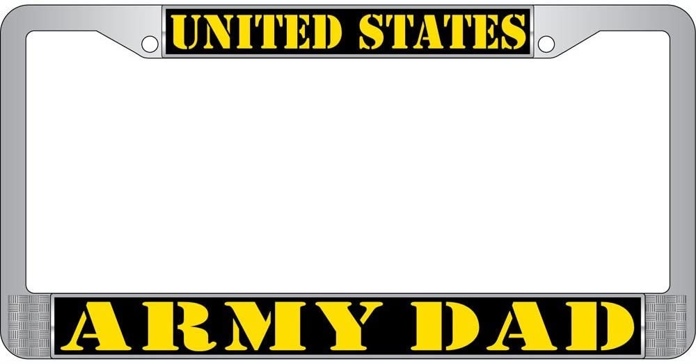 UNITED STATES ARMY Dad Metal License Plate Frame - U.S. Army Proud Father
