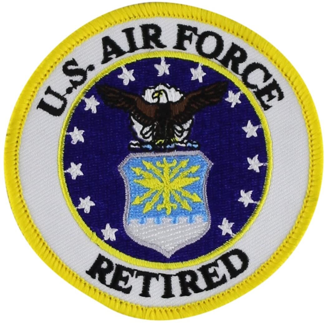 U.S. AIR FORCE Retired Military Embroidered Patch Applique - Usaf United States Air Force Veteran