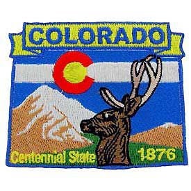 COLORADO State Map Embroidered Patch Applique - USA United States of America Patch