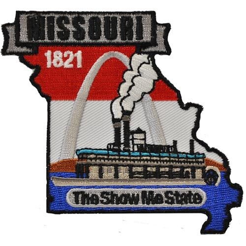 MISSOURI State Map Embroidered Patch Applique - USA United States of America Patch