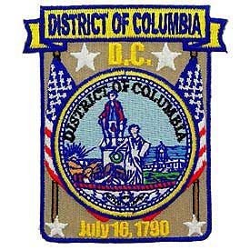 WASHINGTON D.C. State Map Embroidered Patch Applique - USA United States of America Patch District of Columbia