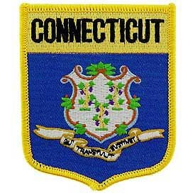 CONNECTICUT State Shield Embroidered Patch Applique - USA United States of America Patch Craft Supply