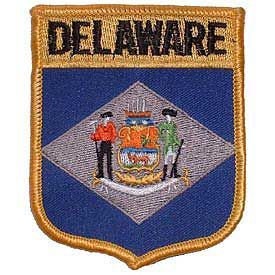 DELAWARE State Shield Embroidered Patch Applique - USA United States of America Patch Craft Supply