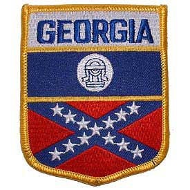 GEORGIA (OLD) State Shield Embroidered Patch Applique - USA United States of America Patch