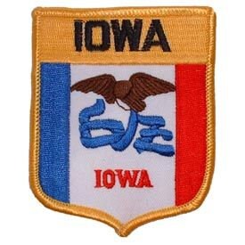IOWA State Shield Embroidered Patch Applique - USA United States of America Patch