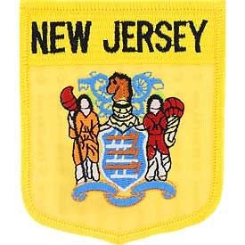 NEW JERSEY State Shield Embroidered Patch Applique - USA United States of America Patch Craft Supply