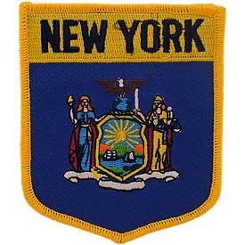 NEW YORK State Shield Embroidered Patch Applique - USA United States of America Patch
