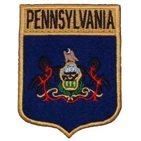PENNSYLVANIA State Shield Embroidered Patch Applique - USA United States of America Patch