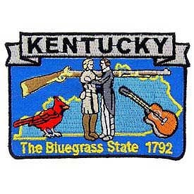 KENTUCKY State Map Embroidered Patch Applique - USA United States of America Patch