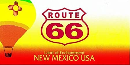 ROUTE 66 New Mexico State Background Metal License Plate Sign Novelty Vanity Craft Supply