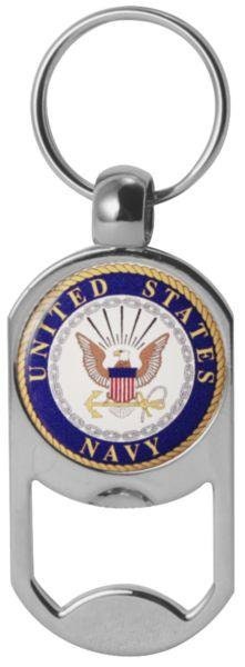 United States Navy Dog Tag Bottle Opener Keychain - U.S. NAVY Metal Bottle Opener Keychain Military
