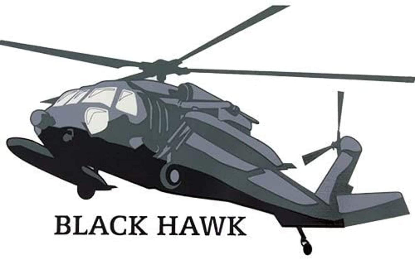 U.S. ARMY BLACK HAWK Helicopter Clear Decal Sticker - United States Army Clear Decal For Car Truck Window Vehicle Military