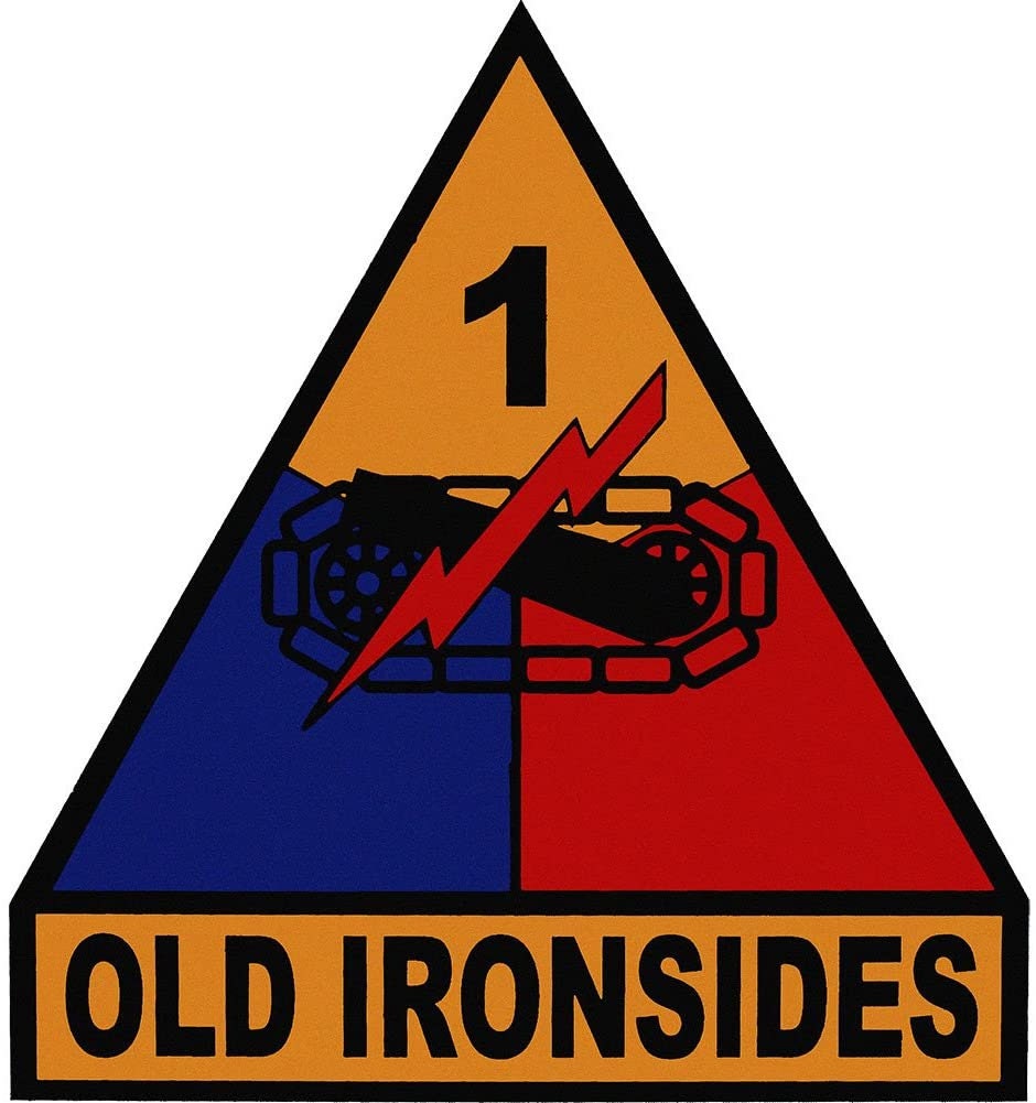 U.S. ARMY 1st Armored Division Vinyl Decal Sticker - Old Ironsides United States ARMY Military For Car Truck Window