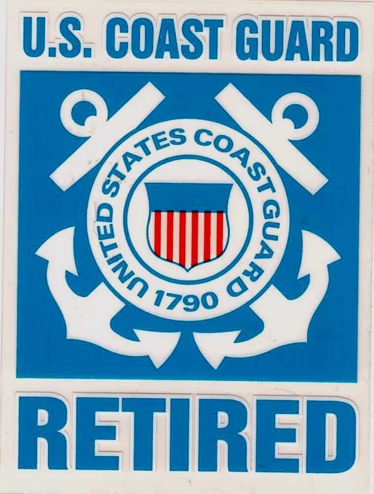 COAST GUARD RETIRED Clear Decal Sticker - United States Coast Guard Retired Clear Decal For Car Truck Window Vehicle Military
