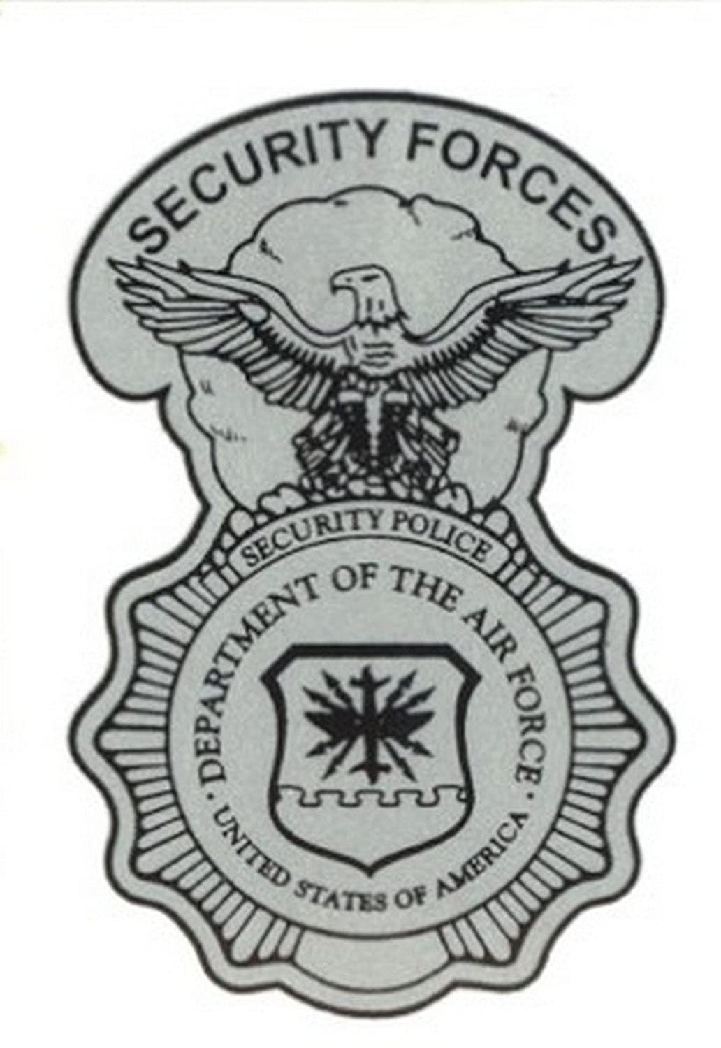 AIR FORCE Security Forces Clear Decal Sticker - USAF Security Forces Shield Police Clear Decal For Car Truck Window Vehicle Military