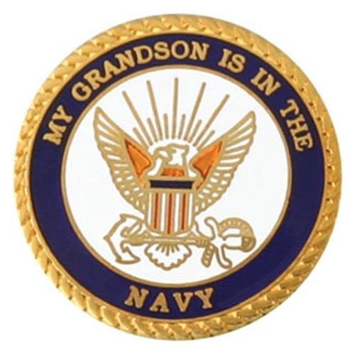 My Grandson Is In The Navy Lapel Pin - United States USN Navy Enamel Pin for Backpack Tie Shirt Trading Button Pinback