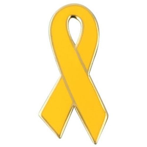 YELLOW RIBBON Lapel Pin - United States Military Enamel Pin for Backpack Tie Shirt Trading Button Pinback